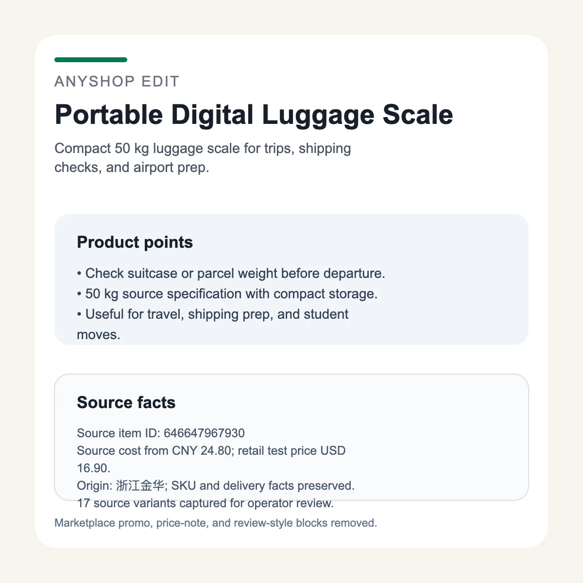 Portable Digital Luggage Scale detail image 1