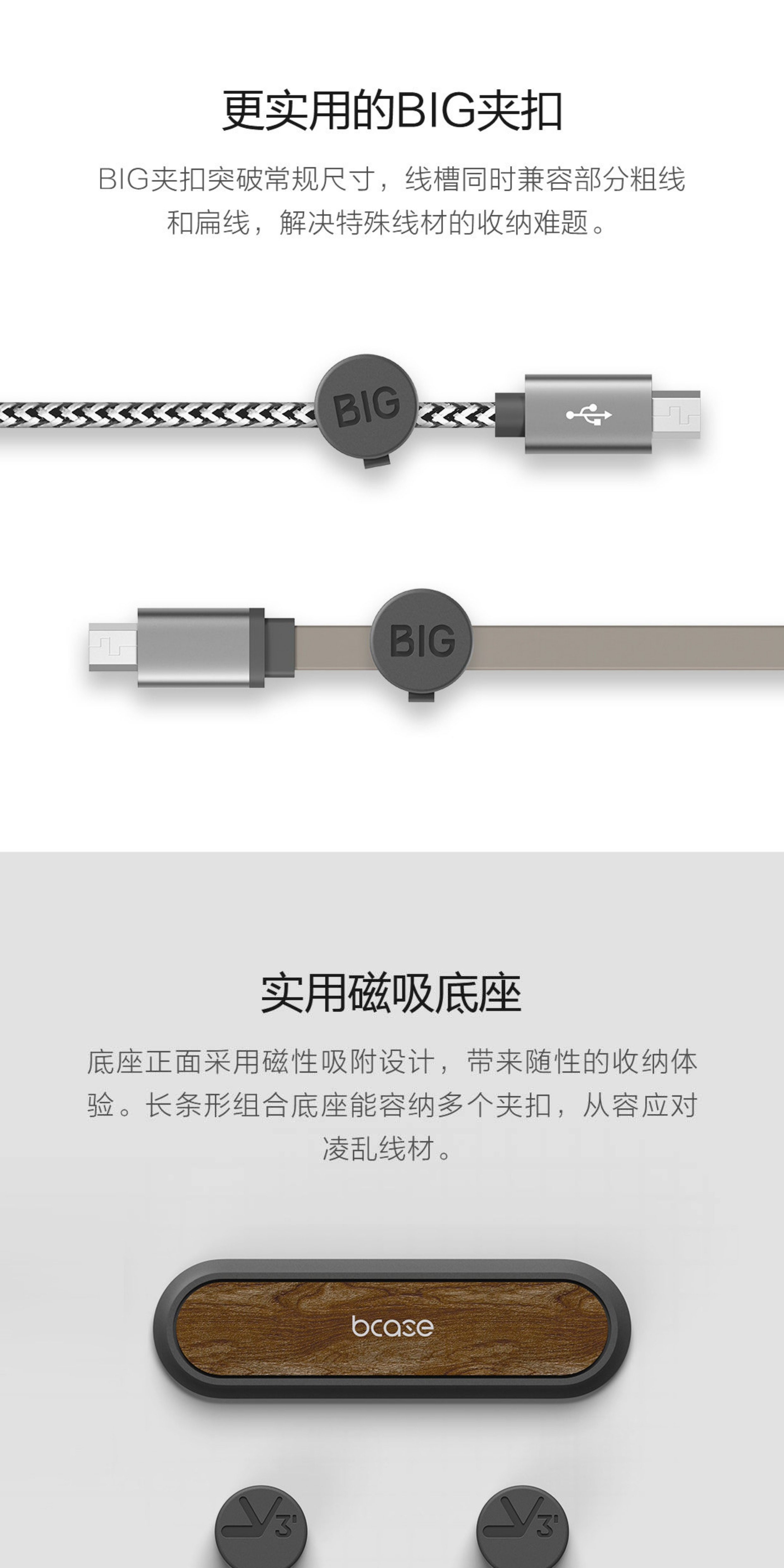 Magnetic Cable Organizer Clips detail image 3