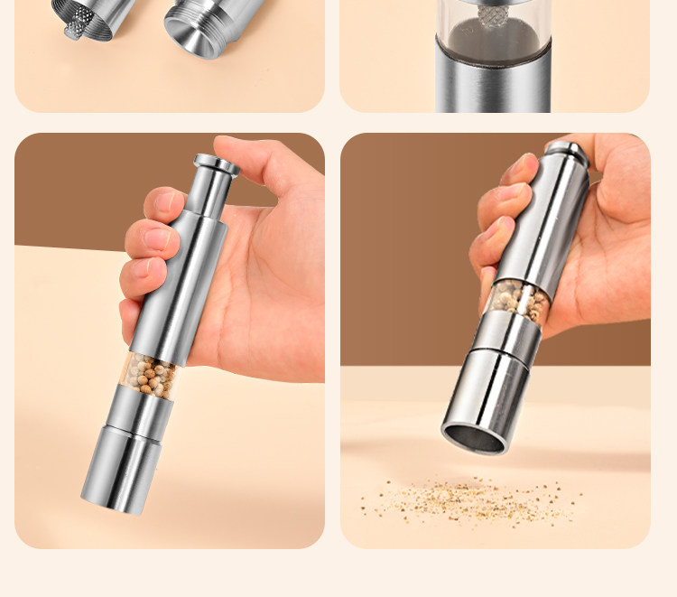 胡椒磨盐磨器手动金属花椒研磨器不锈钢磨心户外便携胡椒研磨神器 detail image 10