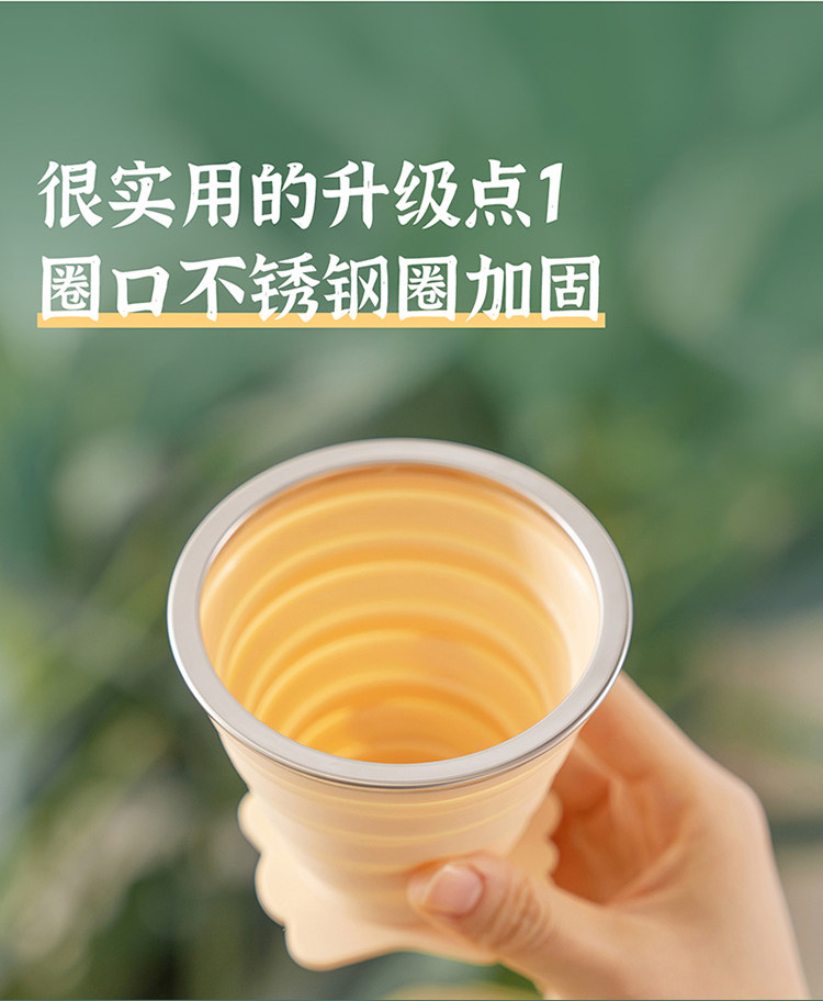 老爸评测折叠杯子便携式硅胶杯旅行压缩杯洗漱小水杯可伸缩 detail image 7