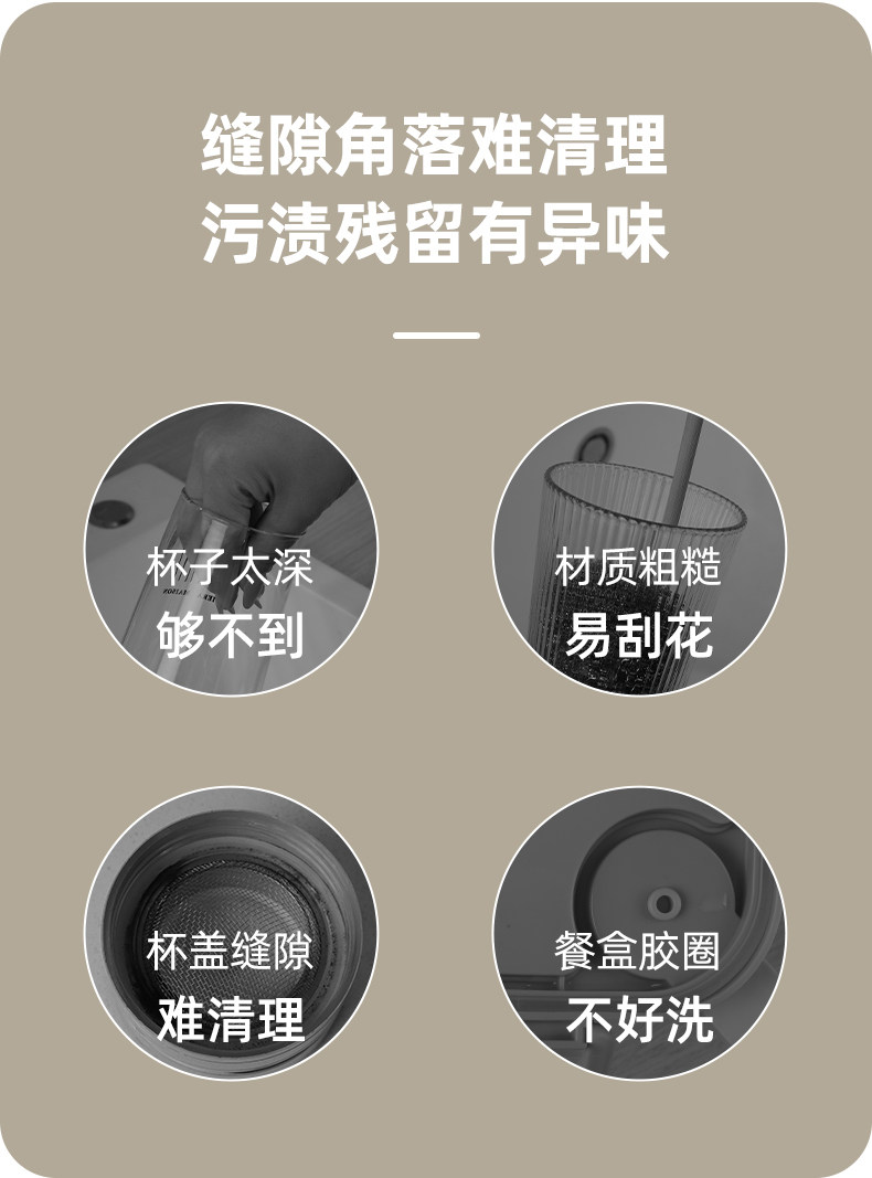 厨房多功能窄口缝缝隙刷家用水杯清洁刷无死角奶瓶杯口洗杯子神器 detail image 1