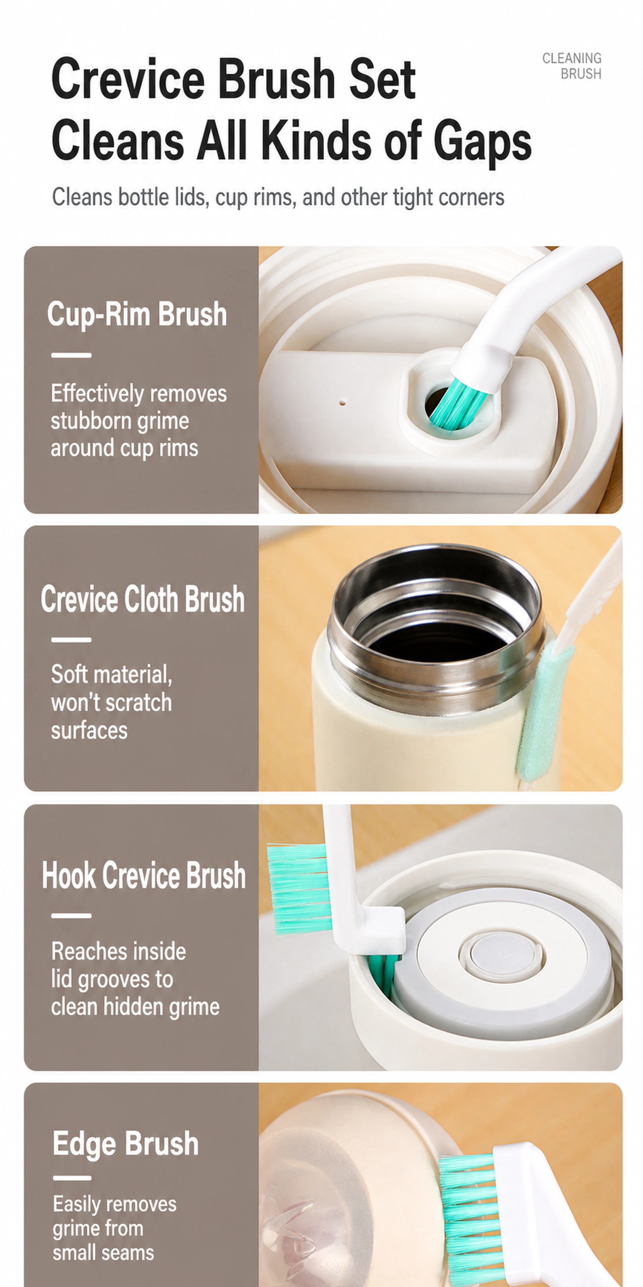 Multi-Use Gap Cleaning Brush Set detail image 5