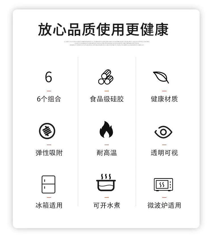 食品级硅胶保鲜盖耐高温圆形通用拉伸透明家用加厚保鲜膜硅胶碗盖 detail image 2