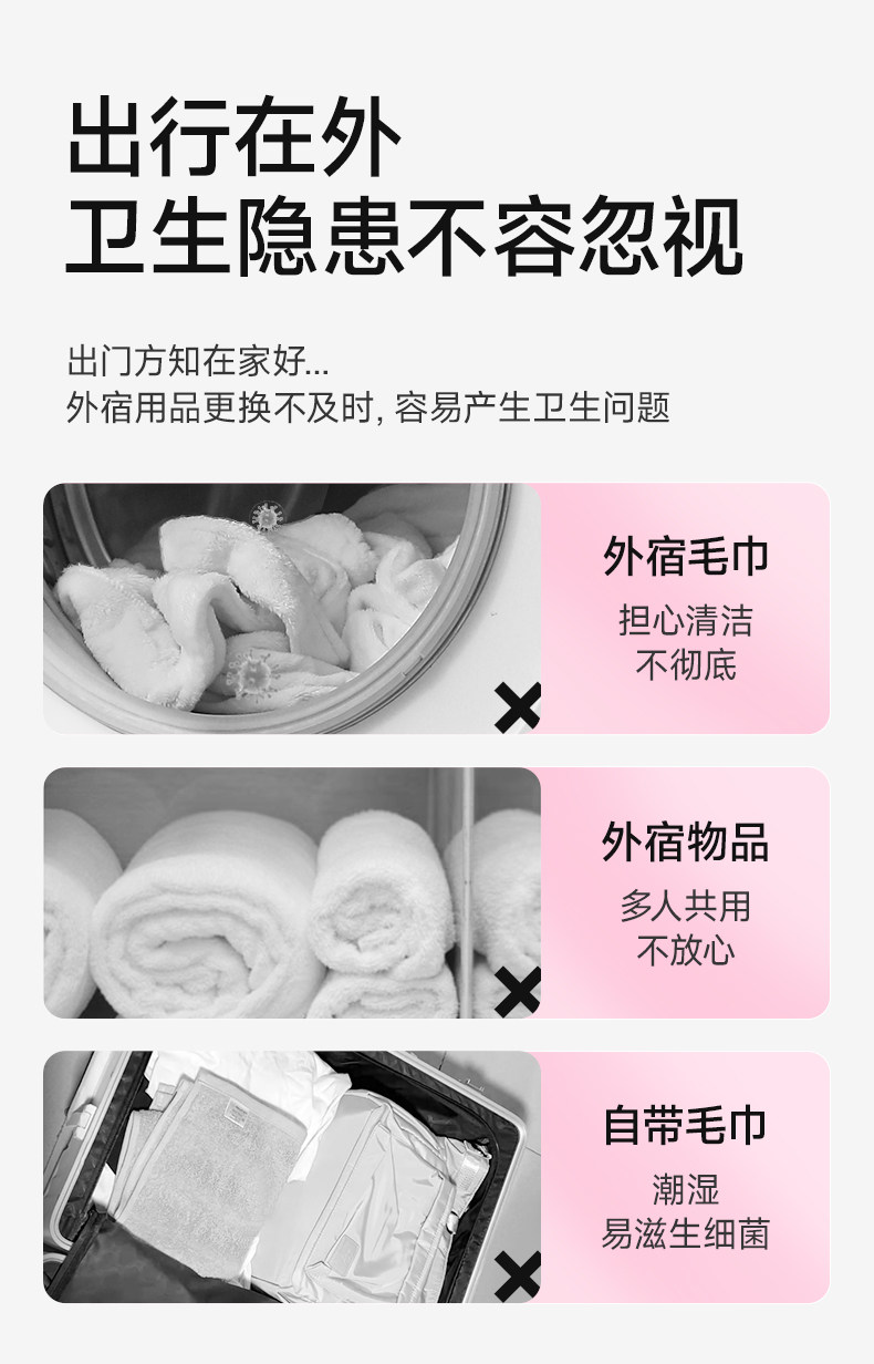 德佑压缩洗脸巾一次性毛巾加大加厚旅行装独立单颗洁面巾便携 detail image 4