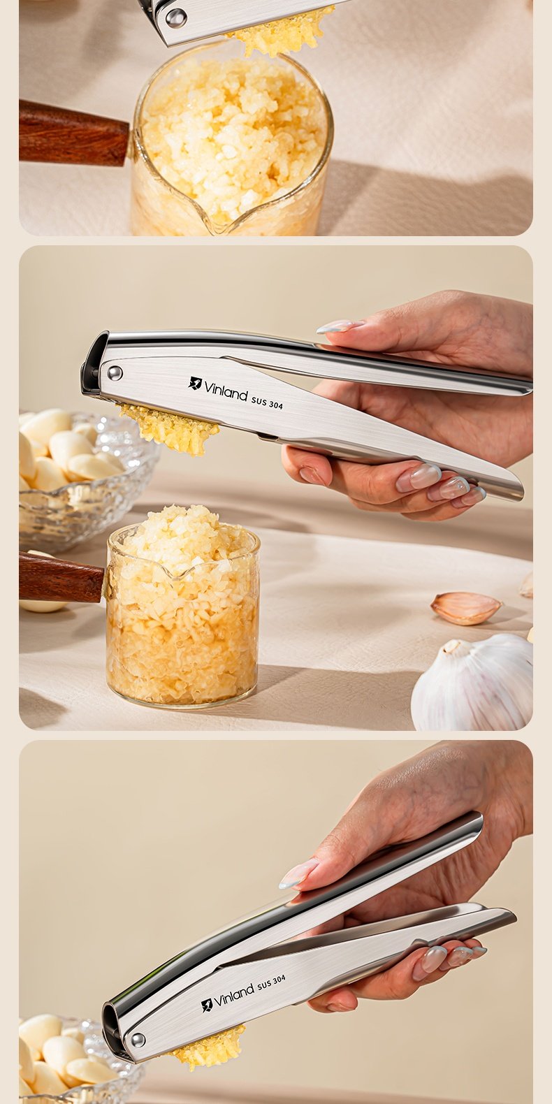 Stainless Steel Garlic Press detail image 25