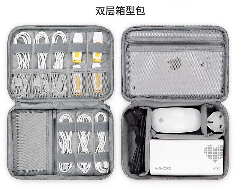 多功能数码收纳包大容量便携旅行充电器数据线硬盘充电宝电源线包 detail image 13