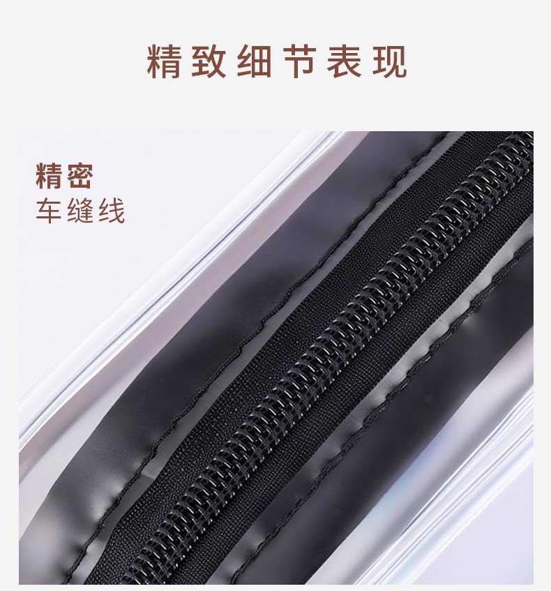 透明化妆包旅行便携收纳袋防水化妆品收纳包登机包洗漱包女收纳袋 detail image 7