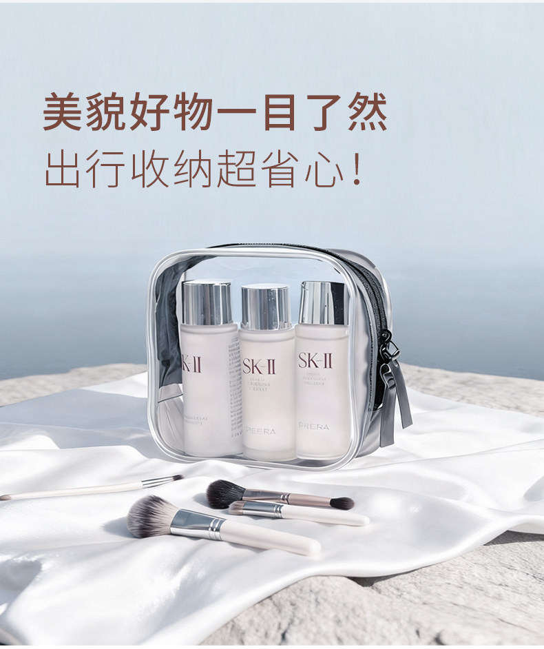 透明化妆包旅行便携收纳袋防水化妆品收纳包登机包洗漱包女收纳袋 detail image 14