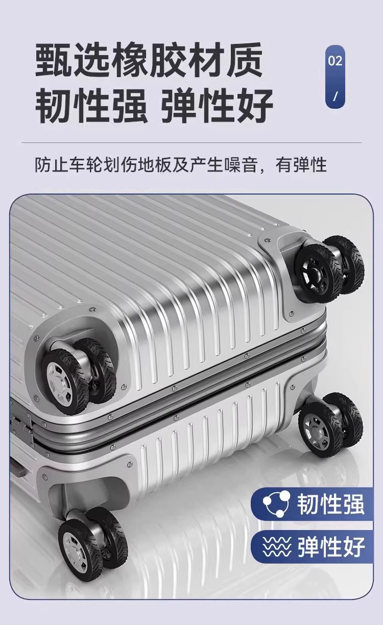 行李箱轮子橡胶套静音旅行箱滚轮拉杆箱保护套替换硅胶万向轮轮套 detail image 6