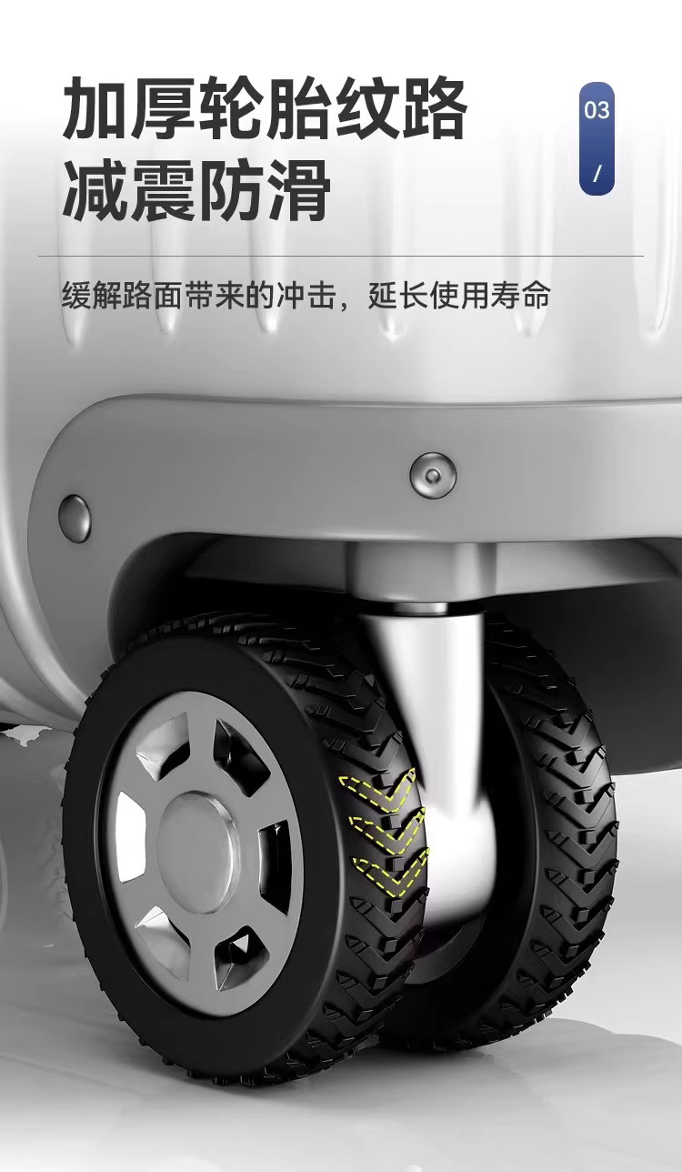 行李箱轮子橡胶套静音旅行箱滚轮拉杆箱保护套替换硅胶万向轮轮套 detail image 7