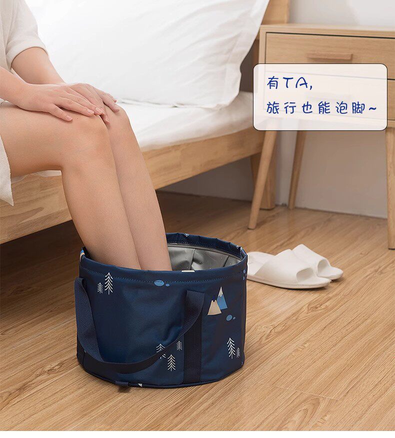 便携式可折叠水盆旅行洗衣神器外出洗衣袋一次性旅游泡脚洗脚水桶 detail image 7