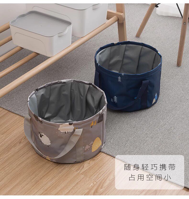 便携式可折叠水盆旅行洗衣神器外出洗衣袋一次性旅游泡脚洗脚水桶 detail image 8