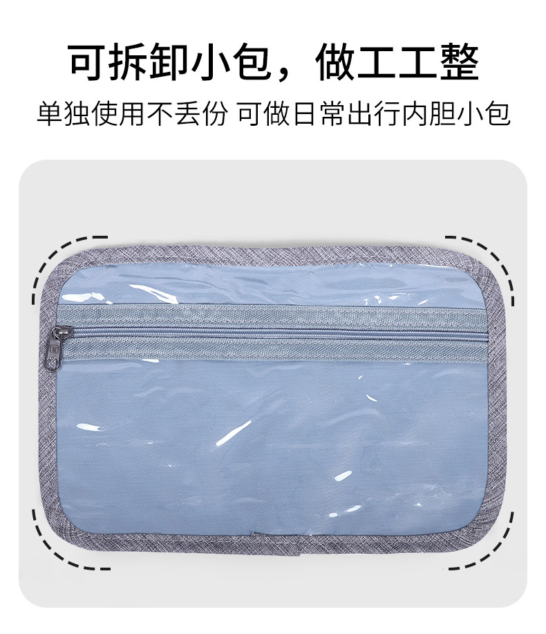 旅行多功能大容量化妆收纳包 干湿分离便携式挂钩出差防水洗漱包 detail image 5