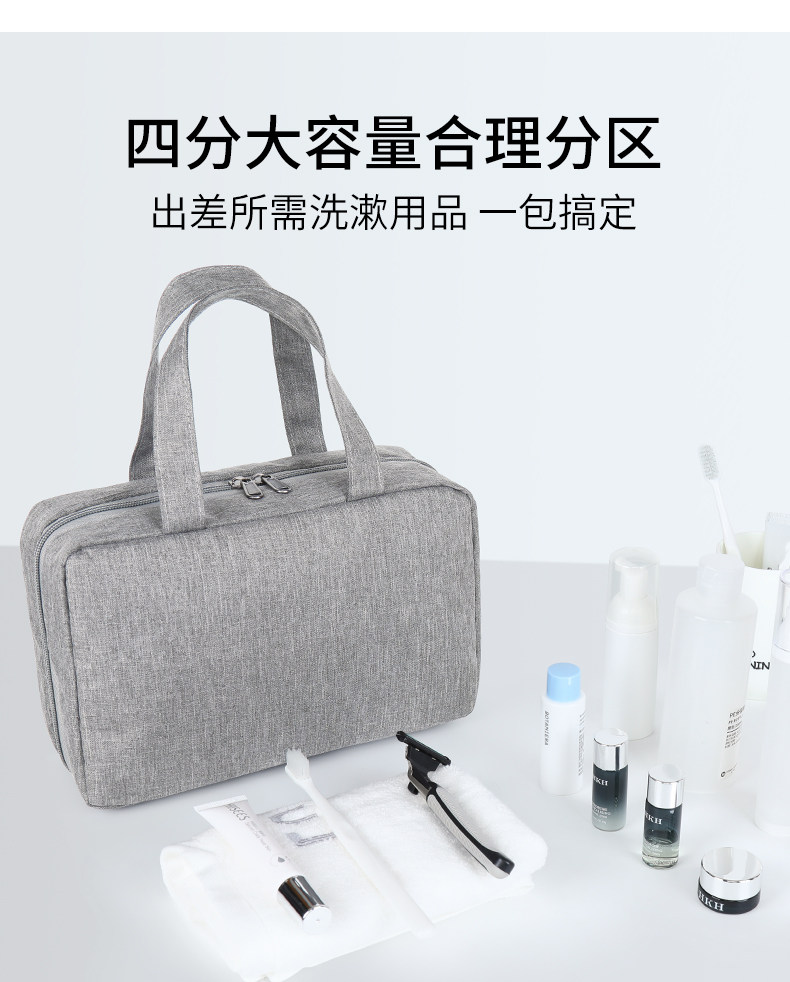 旅行多功能大容量化妆收纳包 干湿分离便携式挂钩出差防水洗漱包 detail image 8
