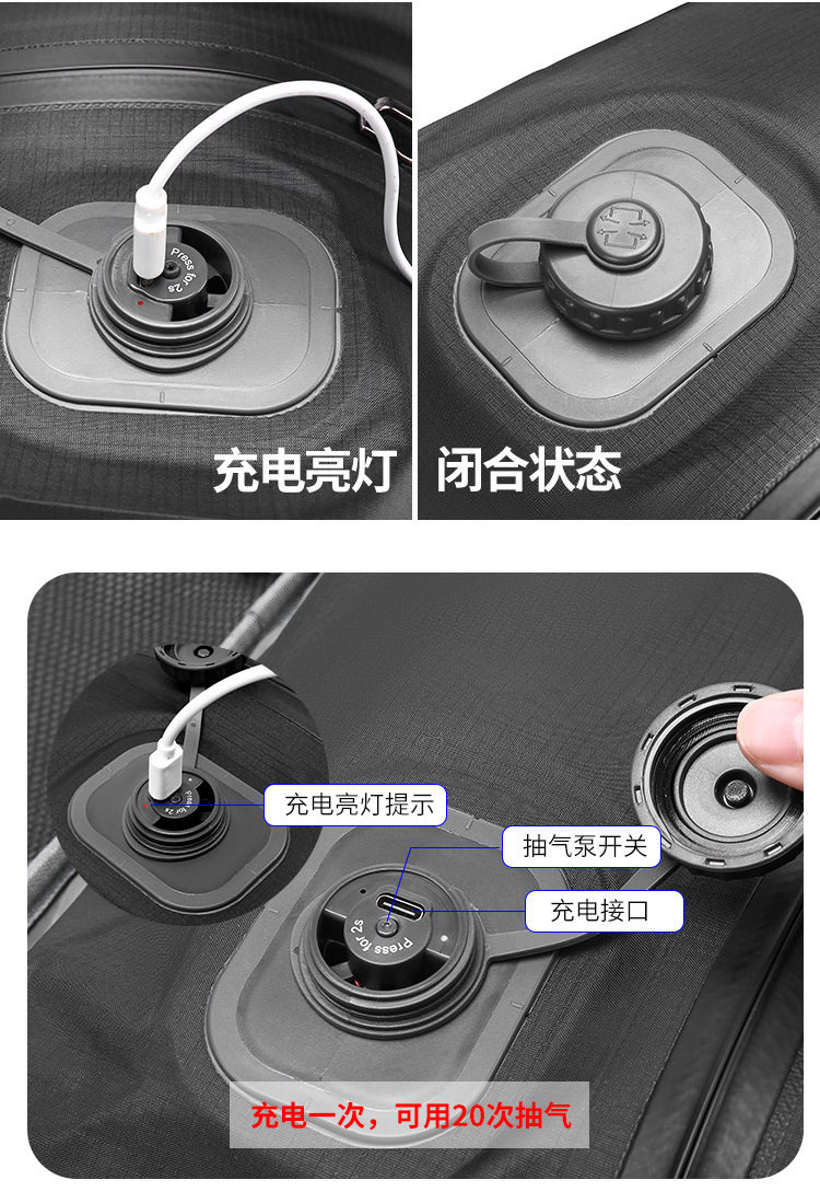 Pump-Free Vacuum Compression Aufbewahrung Bag detail image 5