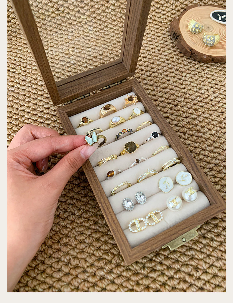 Portatile Wooden Jewelry organizer Box detail image 3