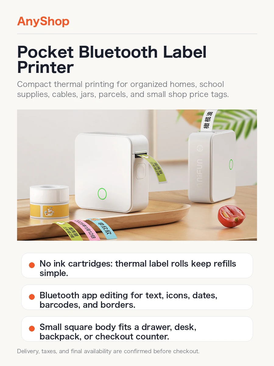 Pocket Bluetooth Label Printer detail image 1