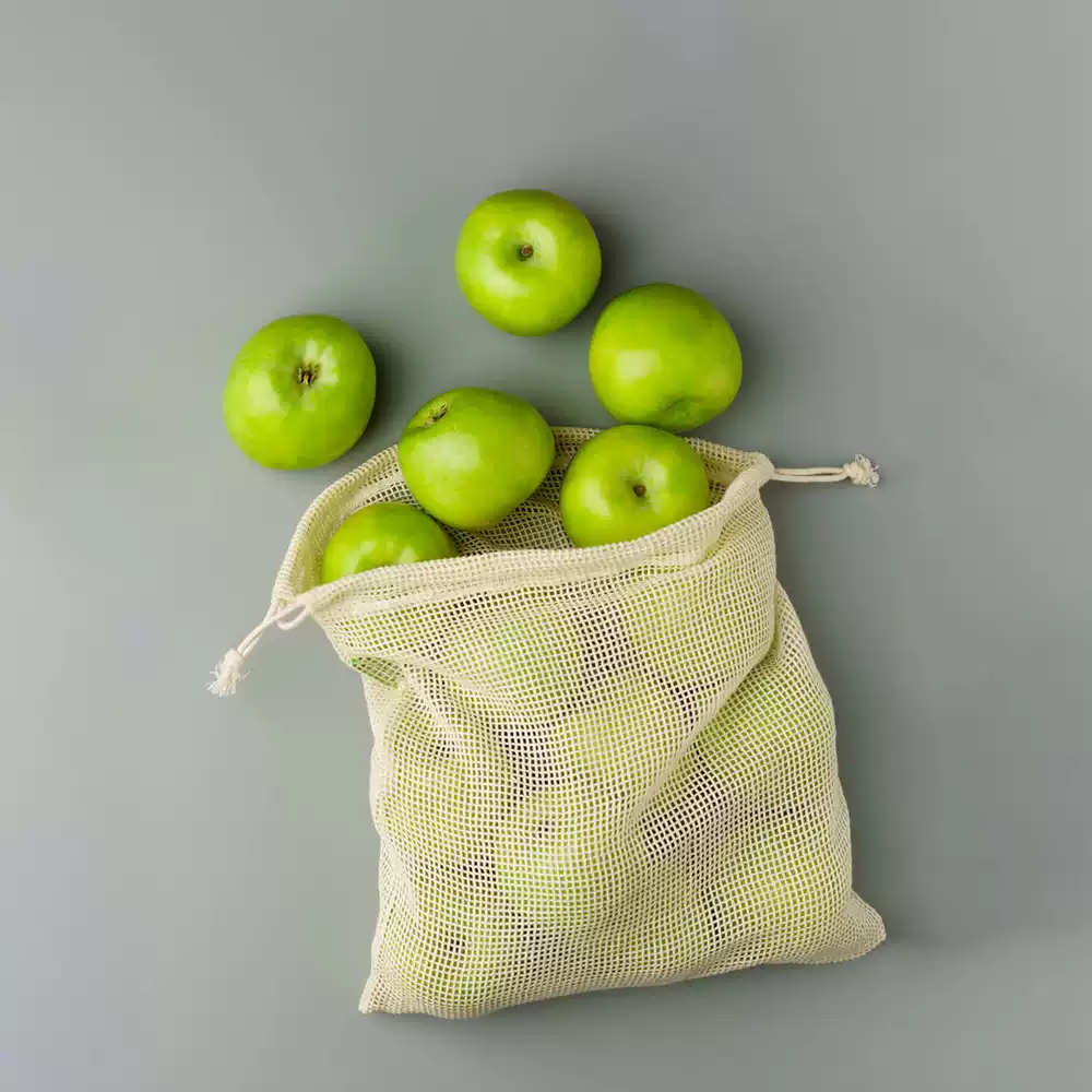 Reusable Cotton Mesh Produce Bags