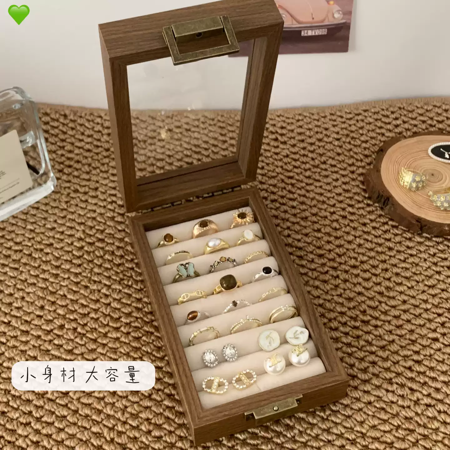 Tragbarer Wooden Jewelry Organizer Box